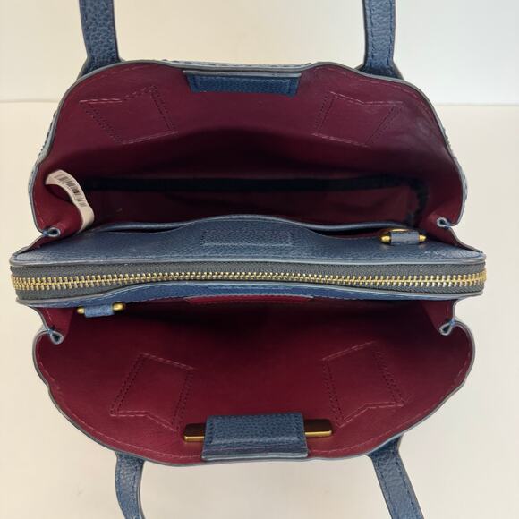 Marc Jacobs The Editor Bowling Bag Small Tote Navy Blue - Picture 8 of 11